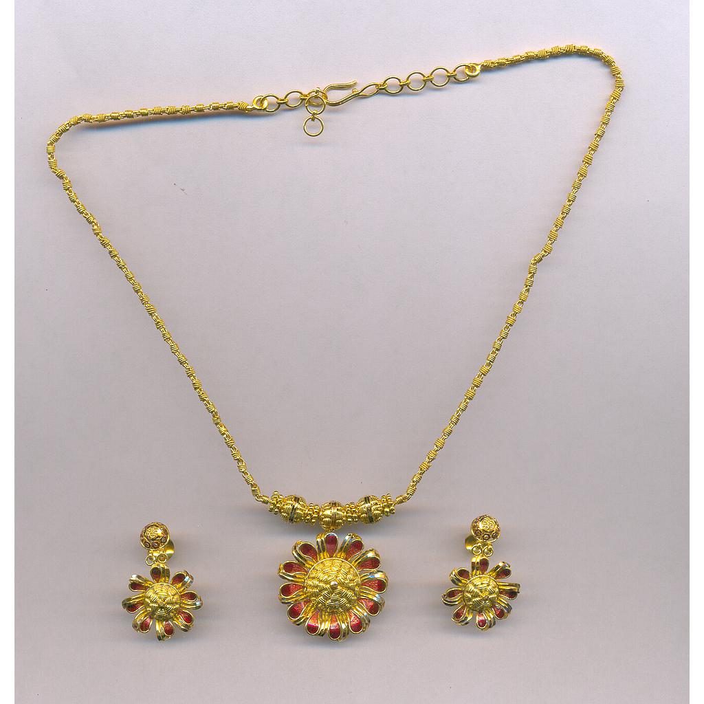 GOLD HALF SET PENDENT PLAIN EXCLUSIVE