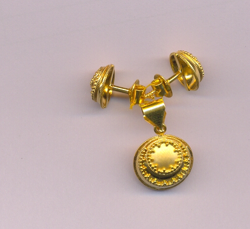 GOLD HALF SET PENDENT PLAIN EXCLUSIVE