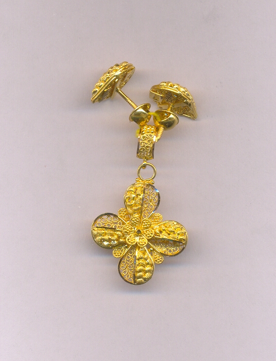 GOLD HALF SET PENDENT PLAIN EXCLUSIVE