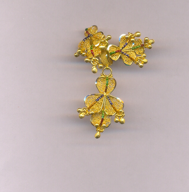 GOLD HALF SET PENDENT PLAIN EXCLUSIVE