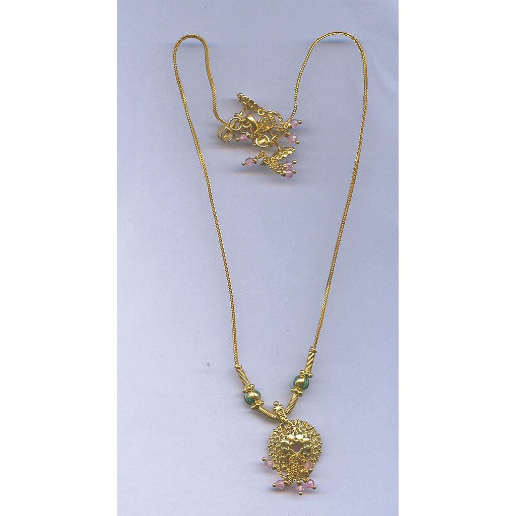 GOLD HALF SET PENDENT PLAIN EXCLUSIVE