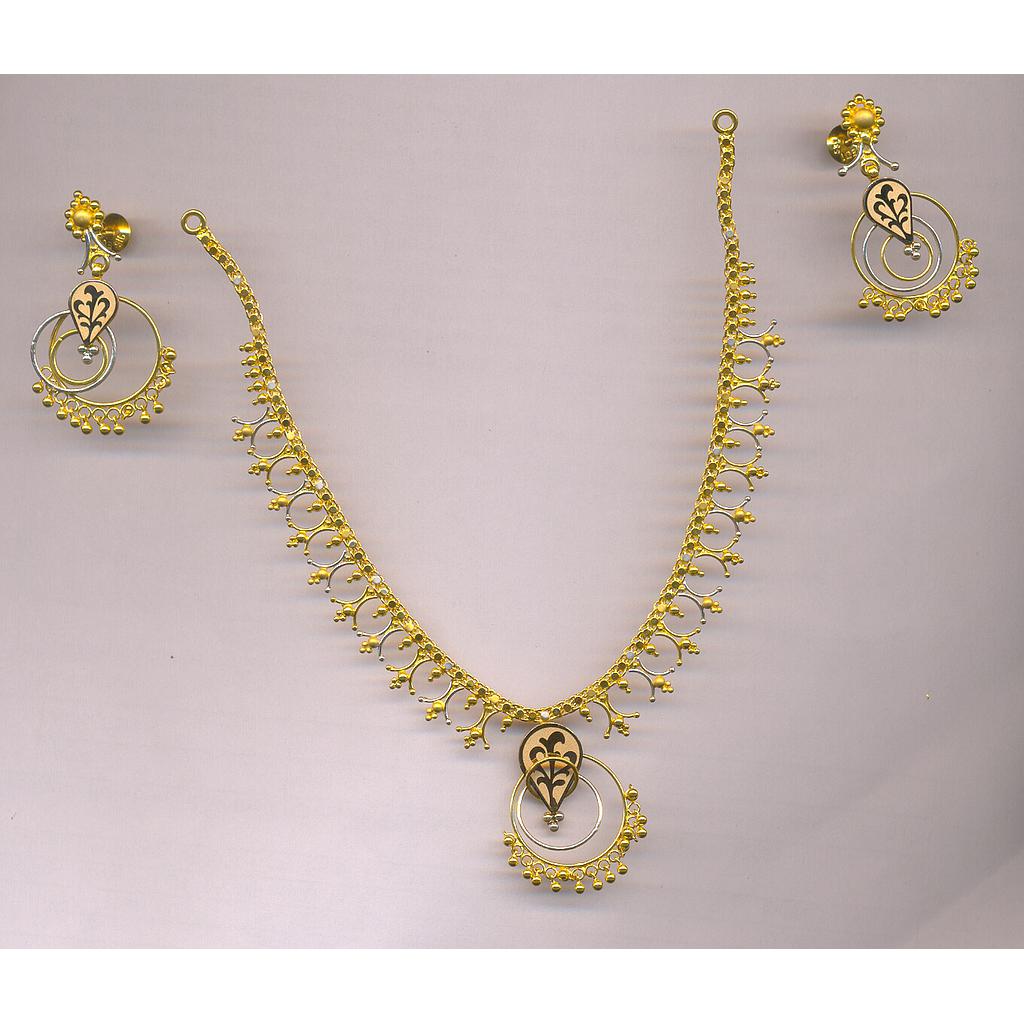 GOLD HALF SET PENDENT PLAIN EXCLUSIVE