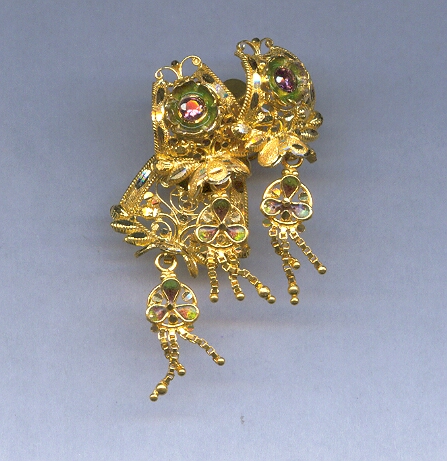 GOLD HALF SET PENDENT PLAIN FANCY