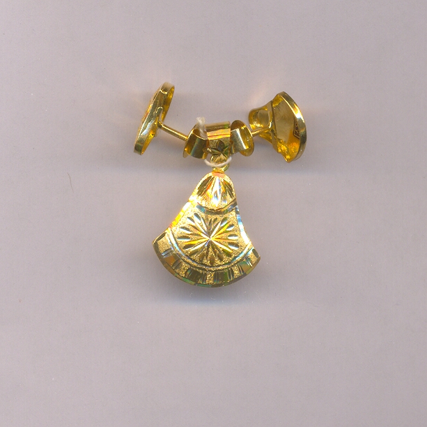 GOLD HALF SET PENDENT PLAIN FANCY