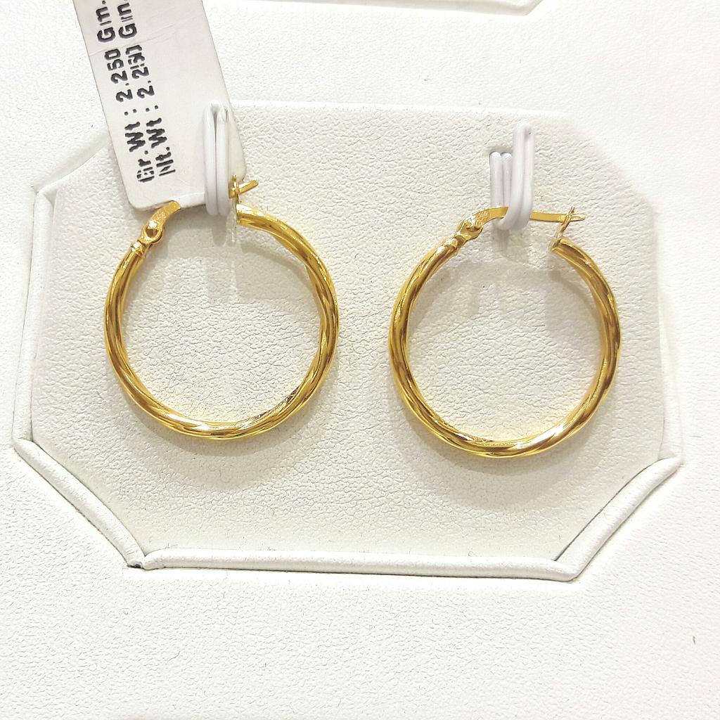 GOLD EARRING PLAIN EXCLUSIVE