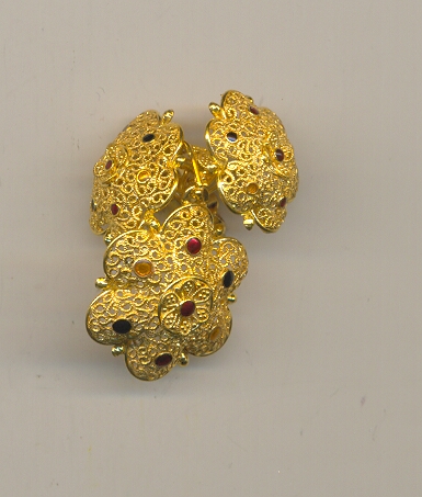 GOLD HALF SET PENDENT PLAIN FANCY