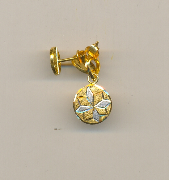GOLD HALF SET PENDENT PLAIN FANCY