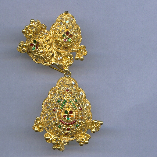 GOLD HALF SET PENDENT PLAIN FANCY