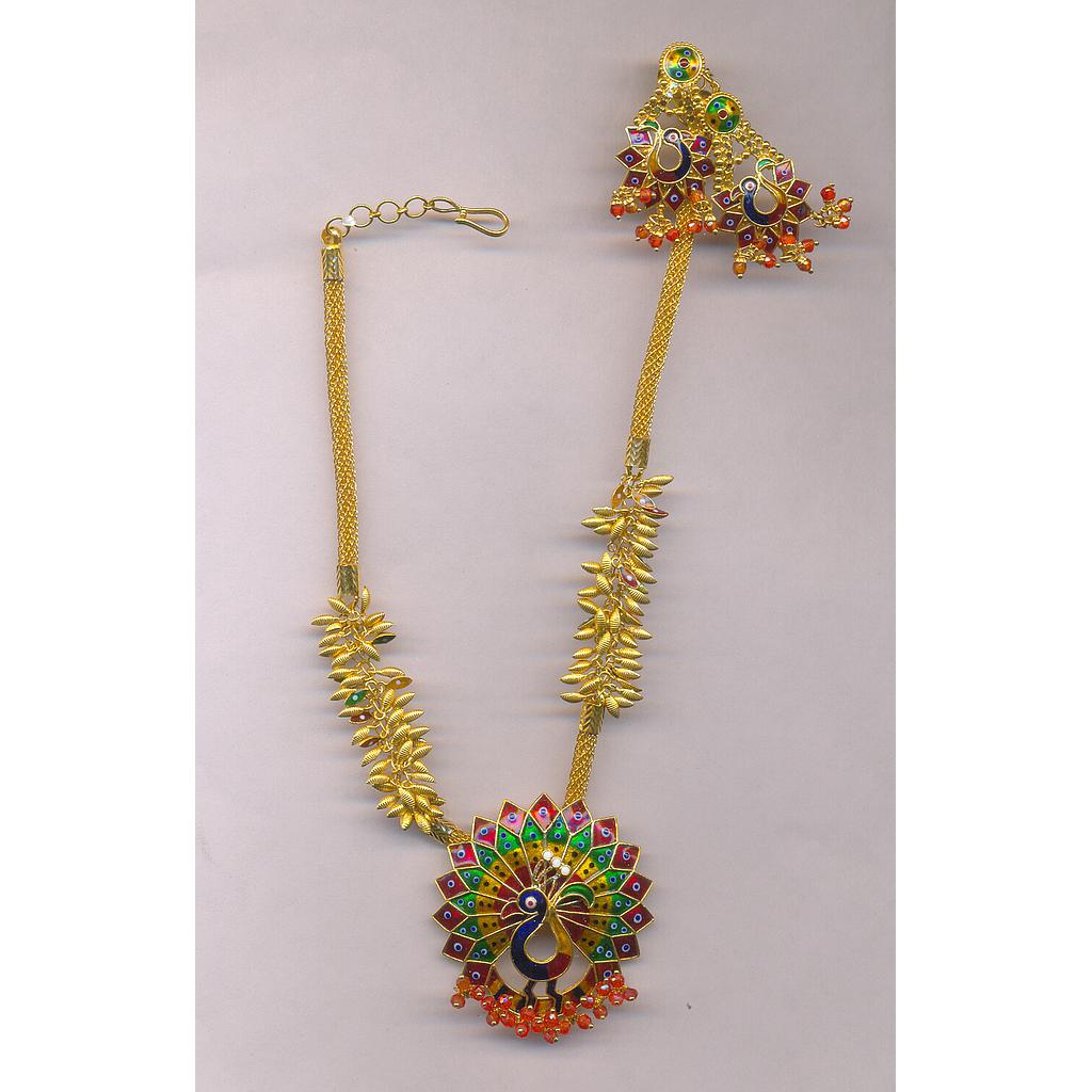 GOLD HALF SET PENDENT PLAIN FANCY