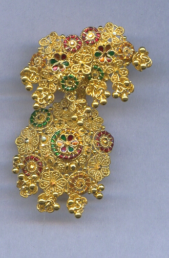 GOLD HALF SET PENDENT PLAIN FANCY