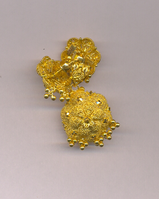 GOLD HALF SET PENDENT PLAIN FANCY