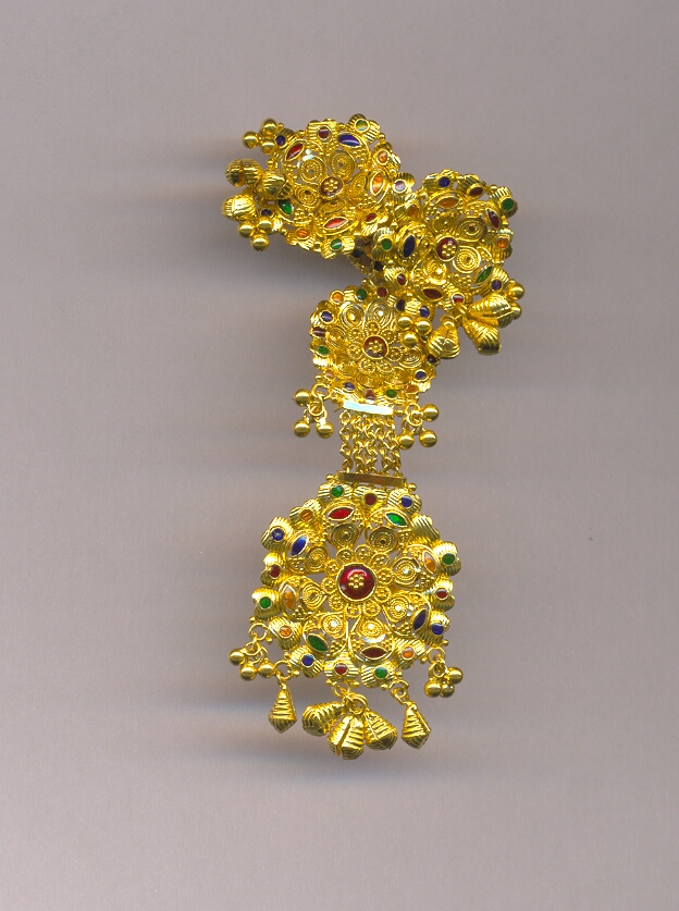 GOLD HALF SET PENDENT PLAIN FANCY