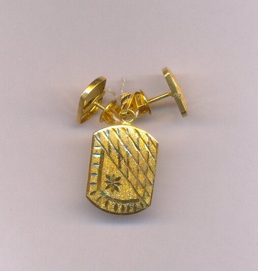 GOLD HALF SET PENDENT PLAIN FANCY