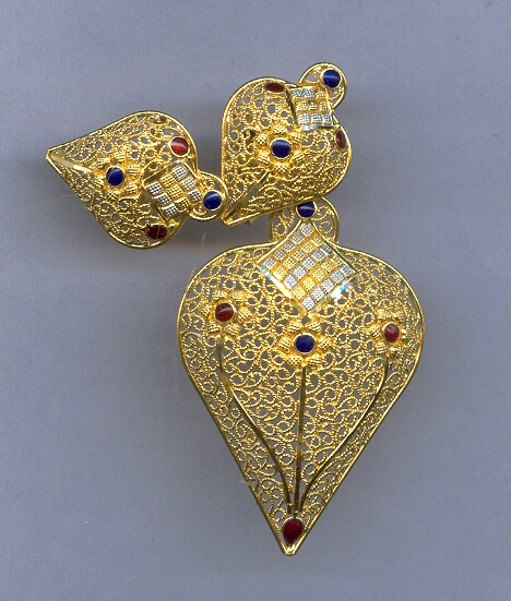 GOLD HALF SET PENDENT PLAIN FANCY