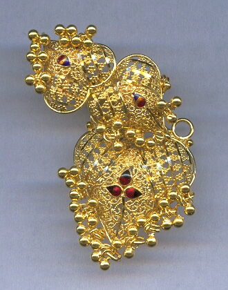 GOLD HALF SET PENDENT PLAIN GENERAL