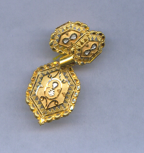 GOLD HALF SET PENDENT PLAIN GENERAL