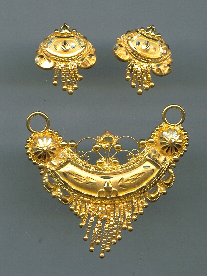 GOLD HALF SET PENDENT PLAIN GENERAL