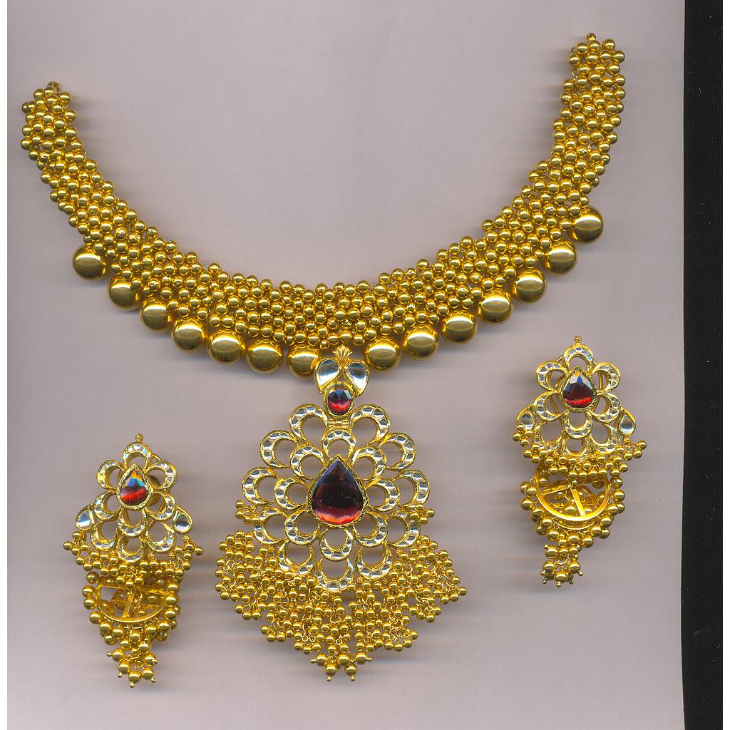 GOLD HALF SET ROUND ANTIQUE FANCY