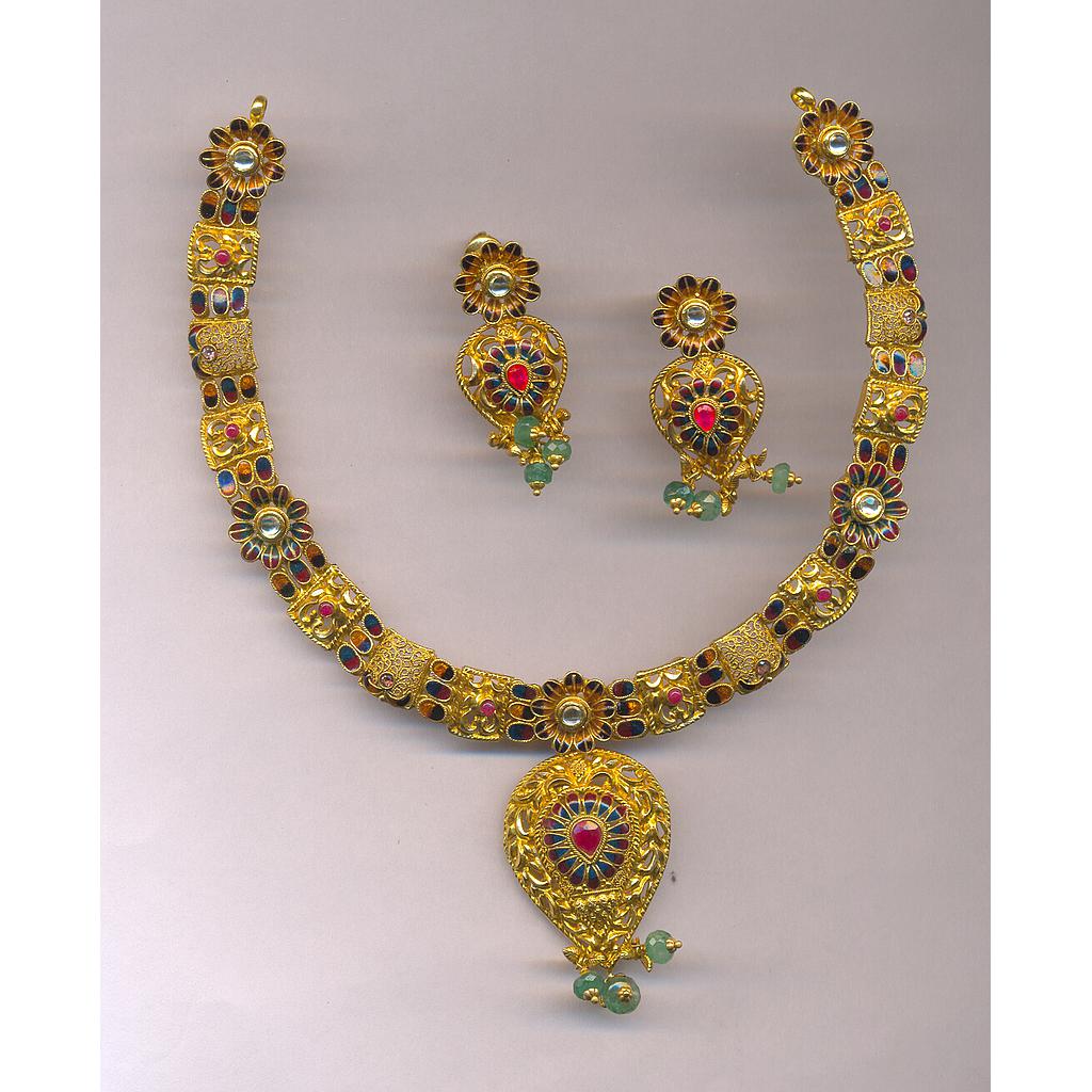 GOLD HALF SET ROUND ANTIQUE FANCY