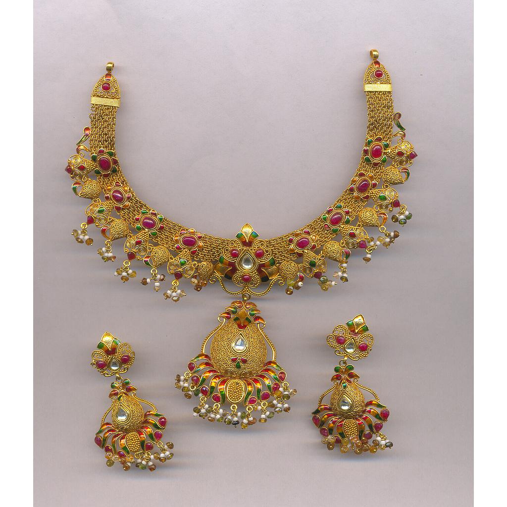 GOLD HALF SET ROUND ANTIQUE FANCY