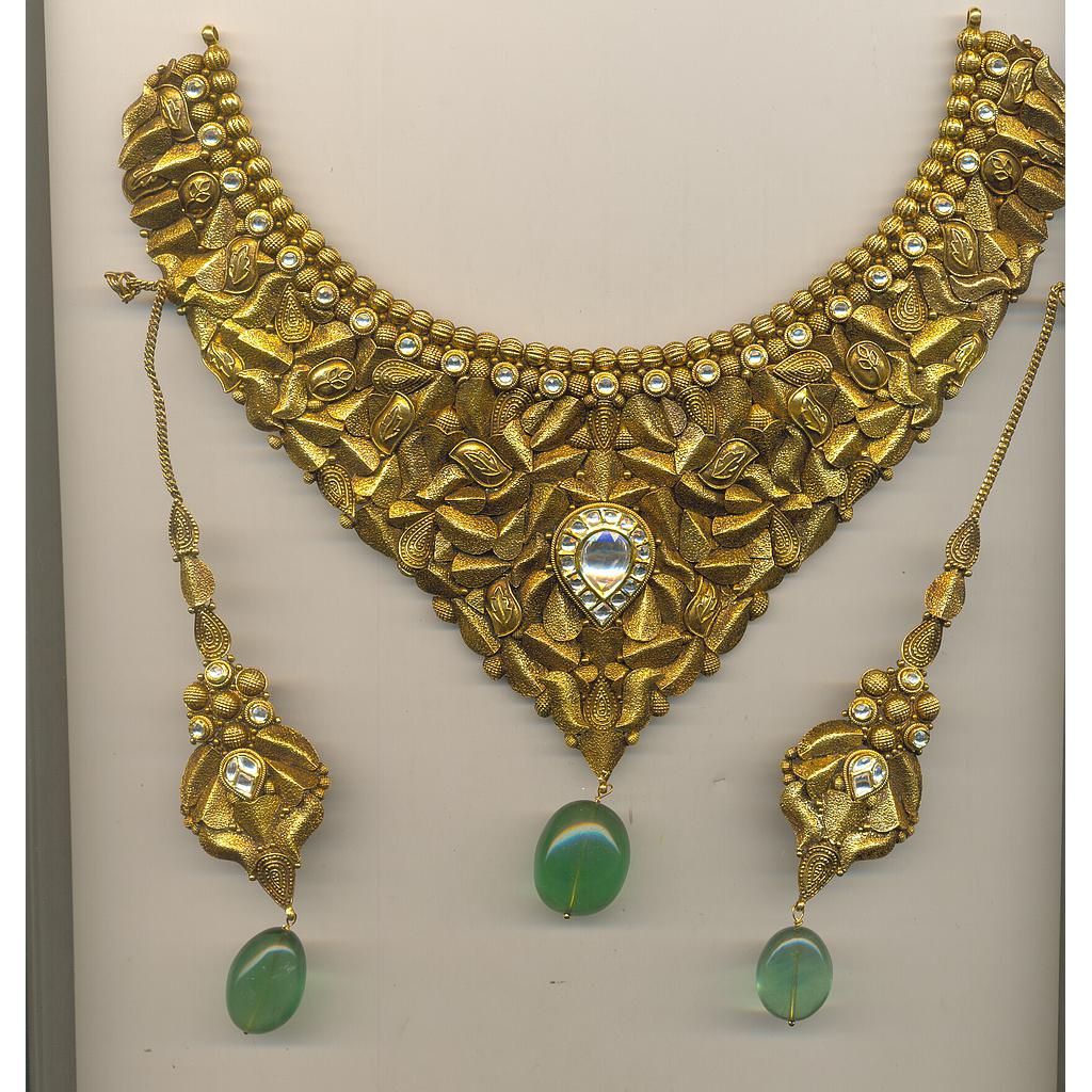 GOLD HALF SET ROUND ANTIQUE FANCY