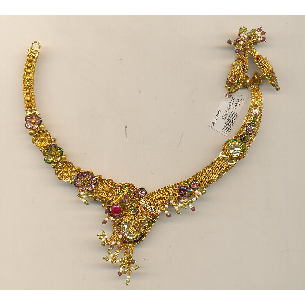 GOLD HALF SET ROUND ANTIQUE FANCY