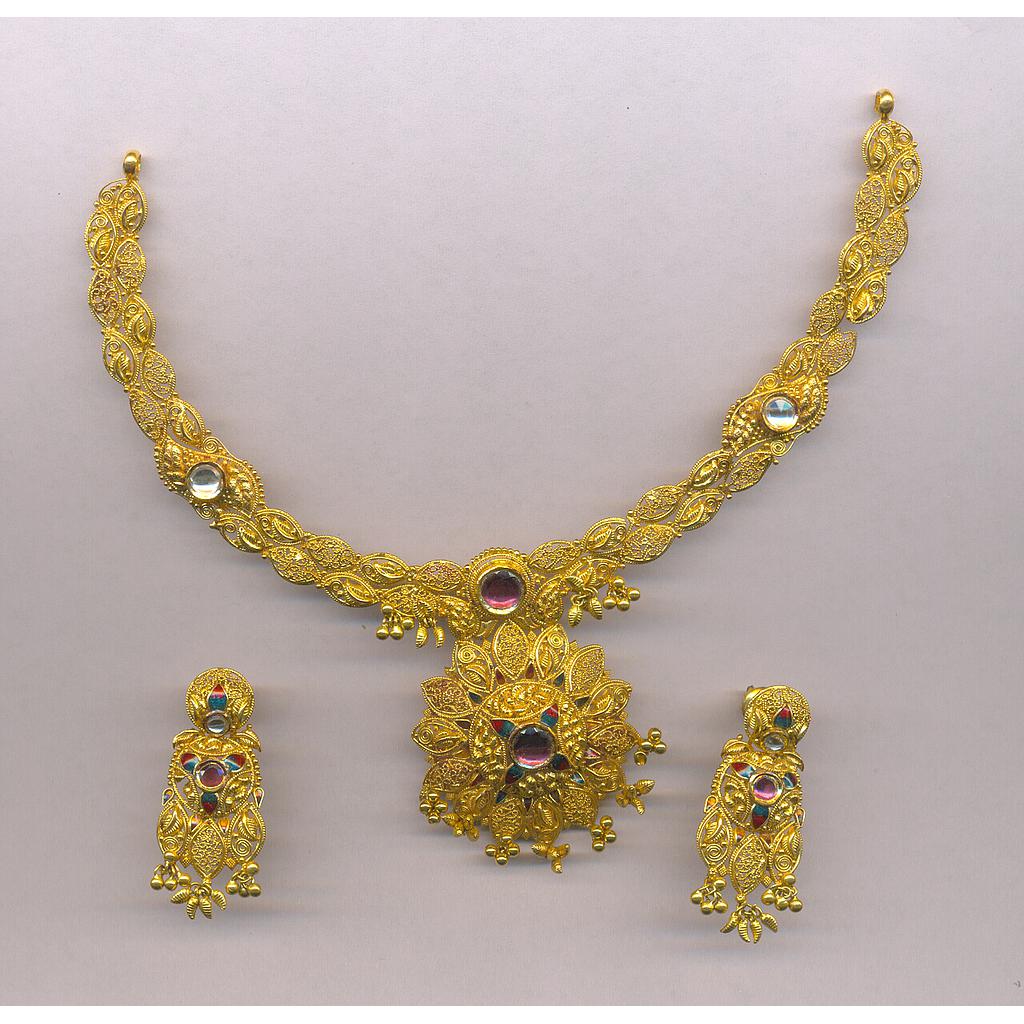 GOLD HALF SET ROUND ANTIQUE FANCY
