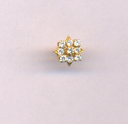 GOLD HALF SET ROUND ANTIQUE FANCY