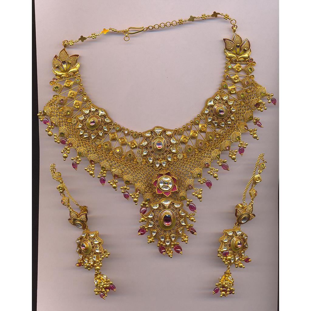 GOLD HALF SET ROUND ANTIQUE FANCY