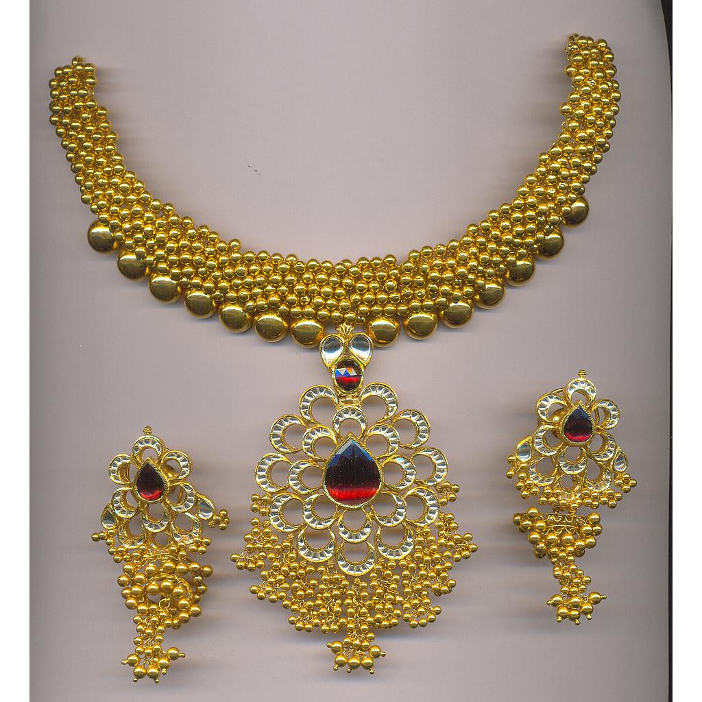 GOLD HALF SET ROUND ANTIQUE FANCY