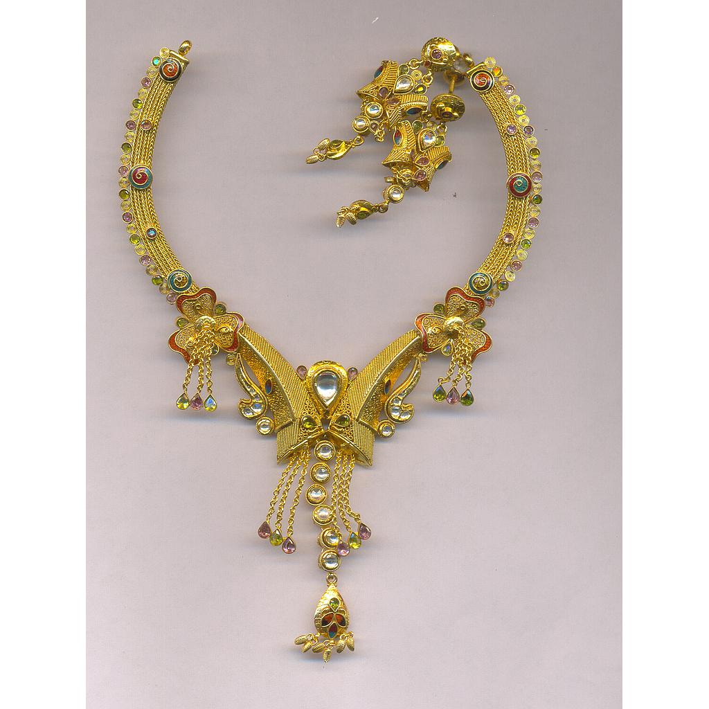 GOLD HALF SET ROUND ANTIQUE FANCY
