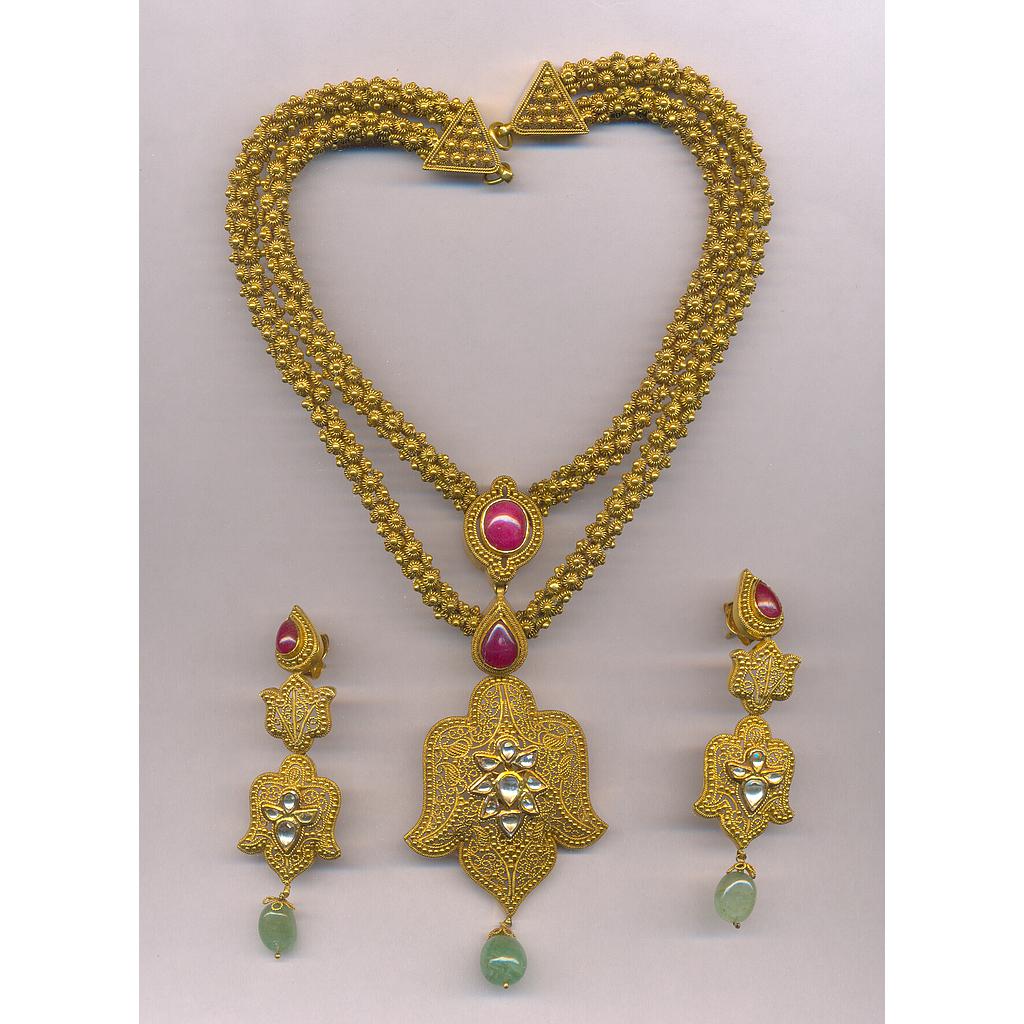 GOLD HALF SET ROUND ANTIQUE FANCY