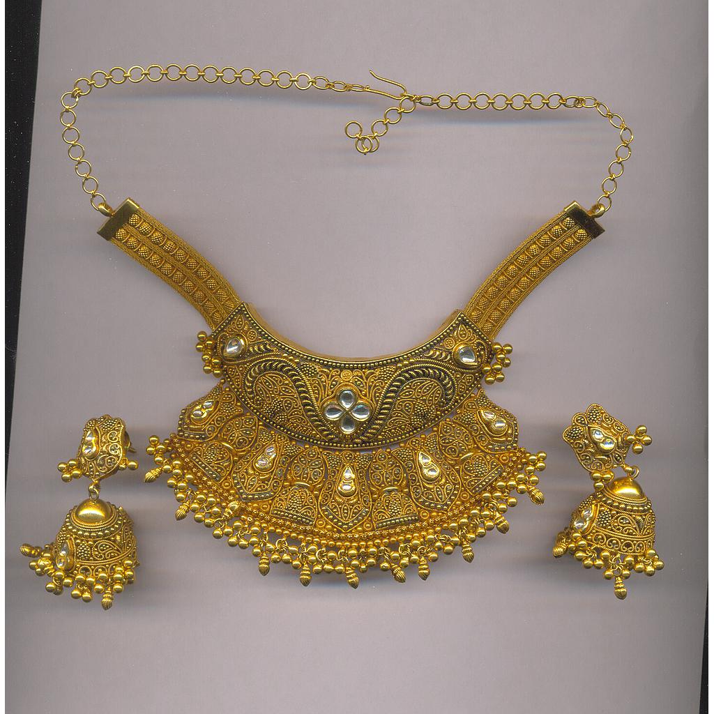 GOLD HALF SET ROUND ANTIQUE FANCY