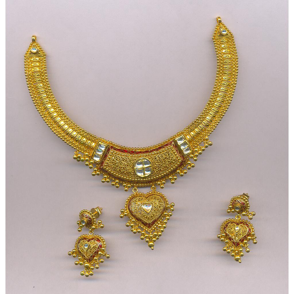 GOLD HALF SET ROUND ANTIQUE FANCY