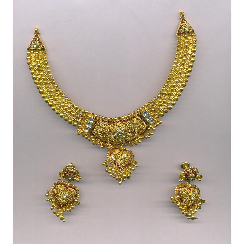 GOLD HALF SET ROUND ANTIQUE FANCY