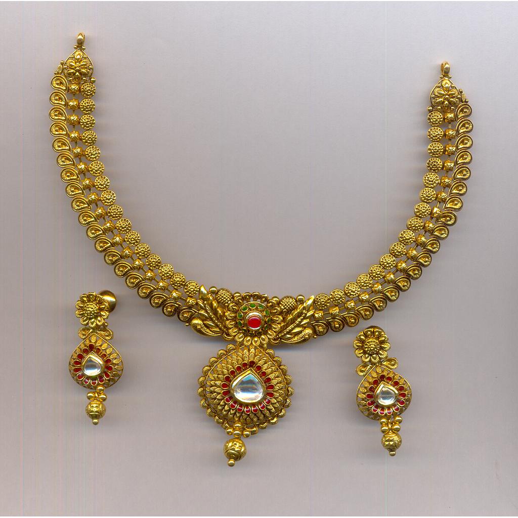 GOLD HALF SET ROUND ANTIQUE FANCY