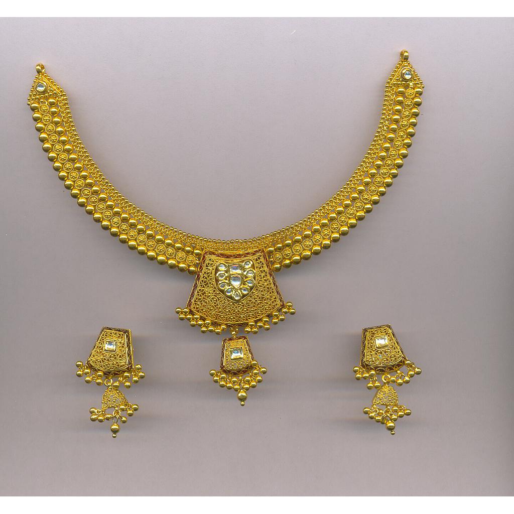 GOLD HALF SET ROUND ANTIQUE FANCY