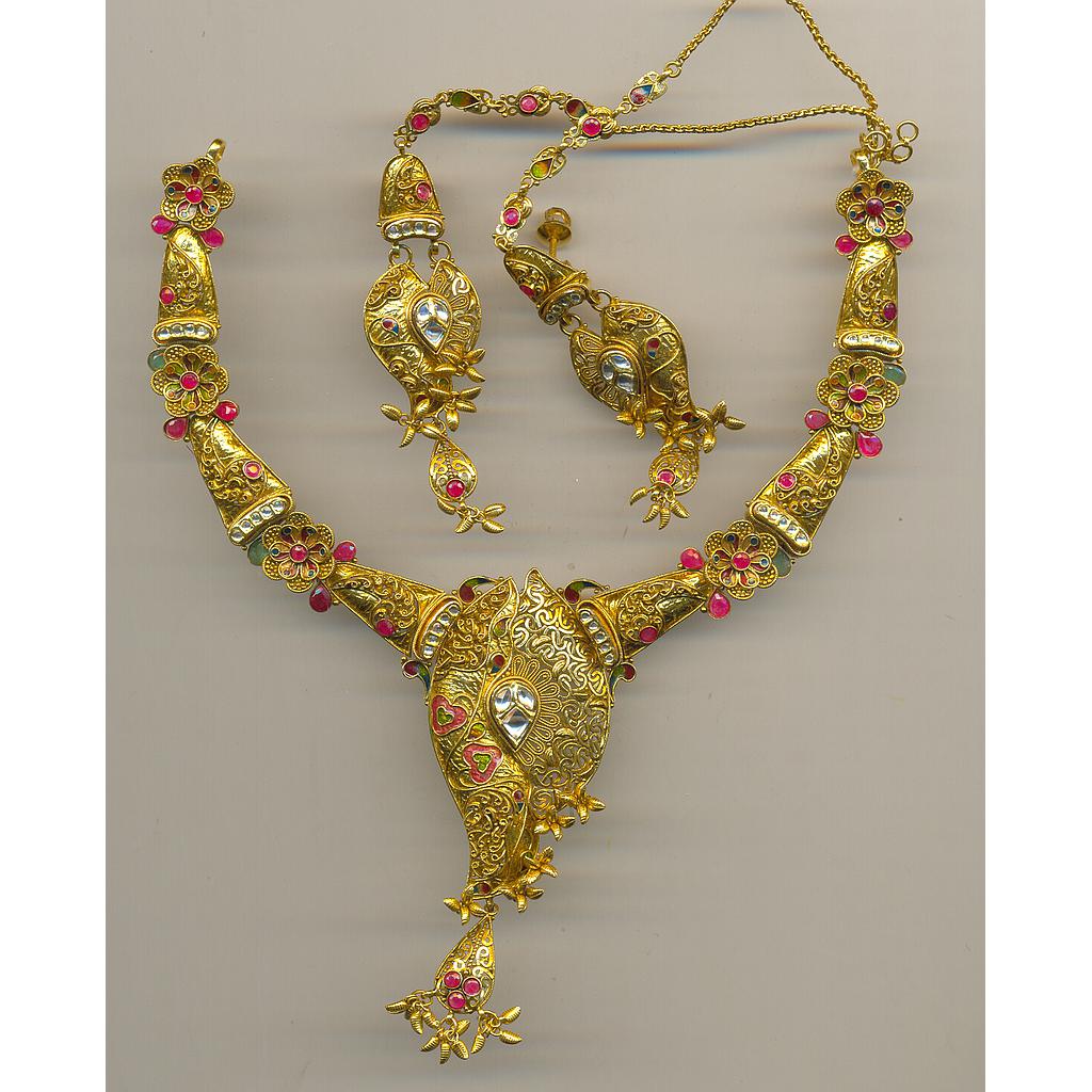 GOLD HALF SET ROUND ANTIQUE FANCY