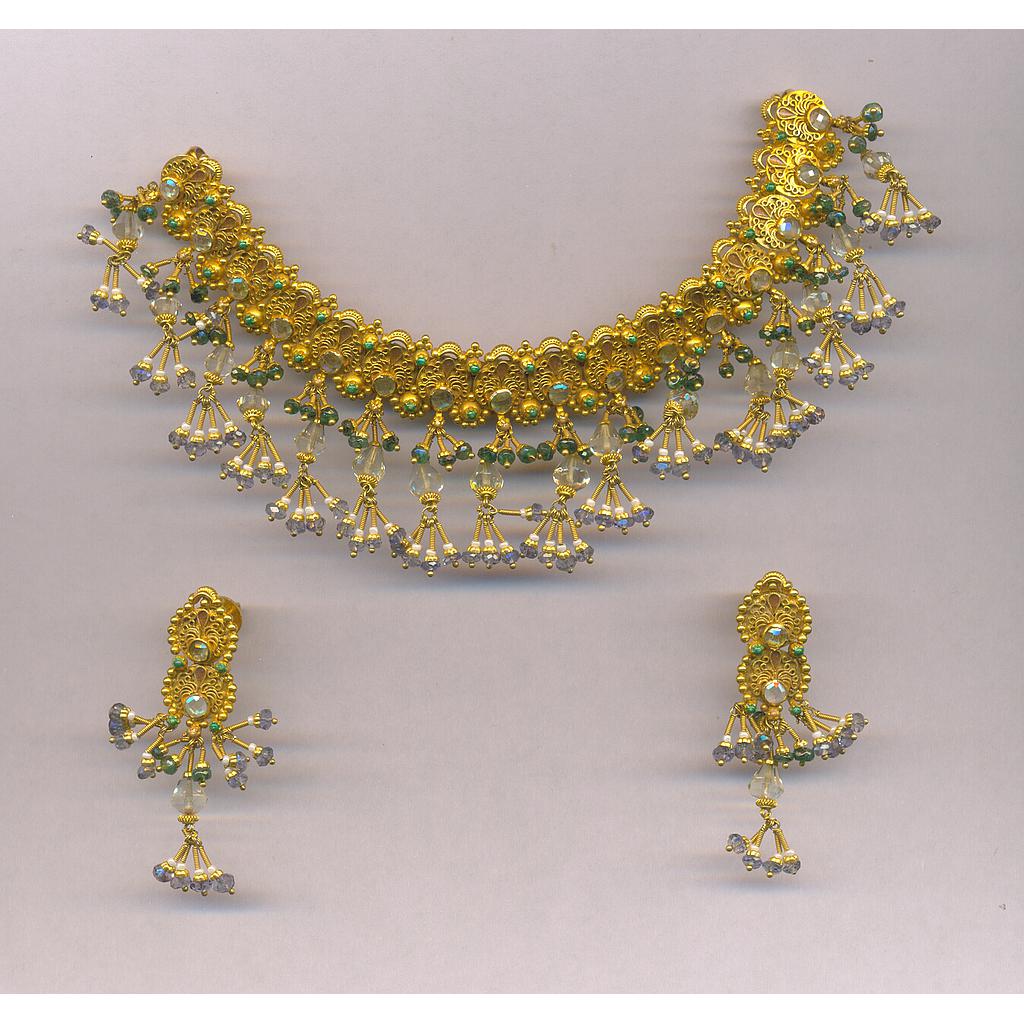 GOLD HALF SET ROUND ANTIQUE FANCY