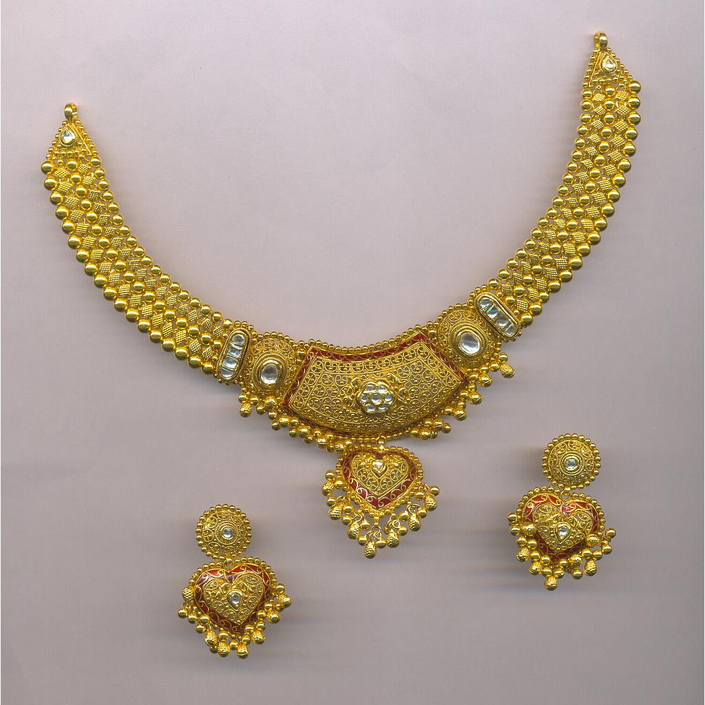 GOLD HALF SET ROUND ANTIQUE FANCY