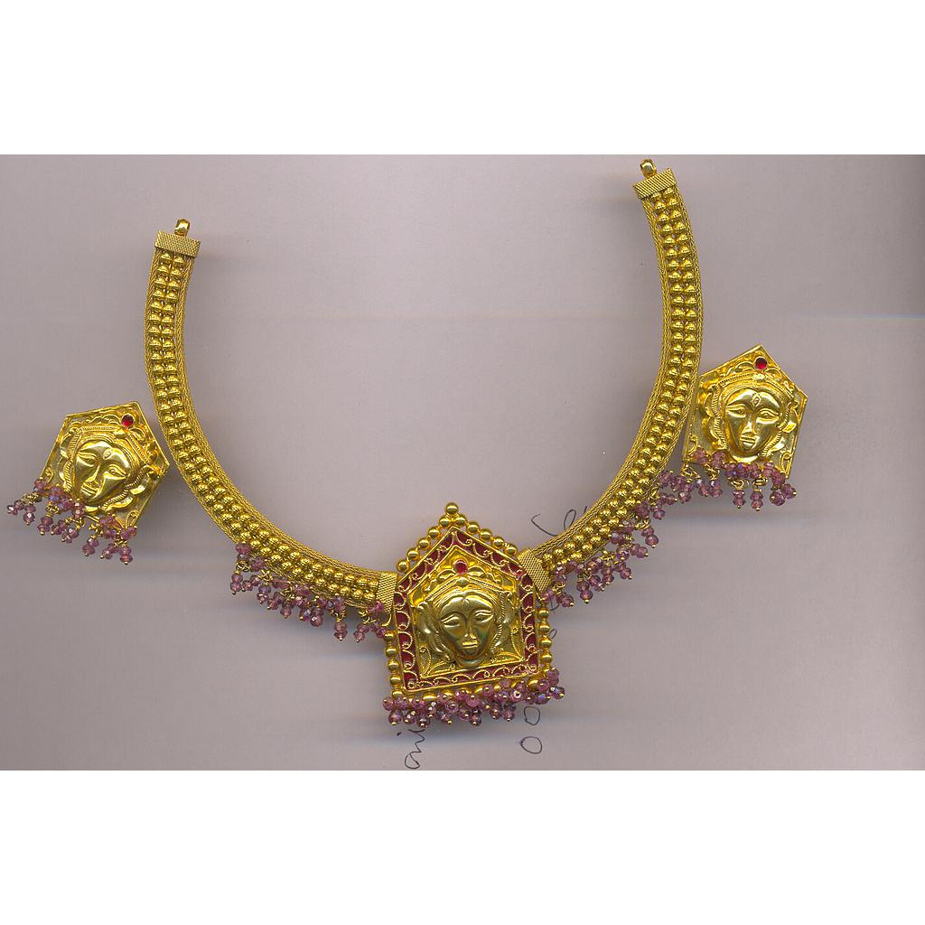 GOLD HALF SET ROUND ANTIQUE FANCY