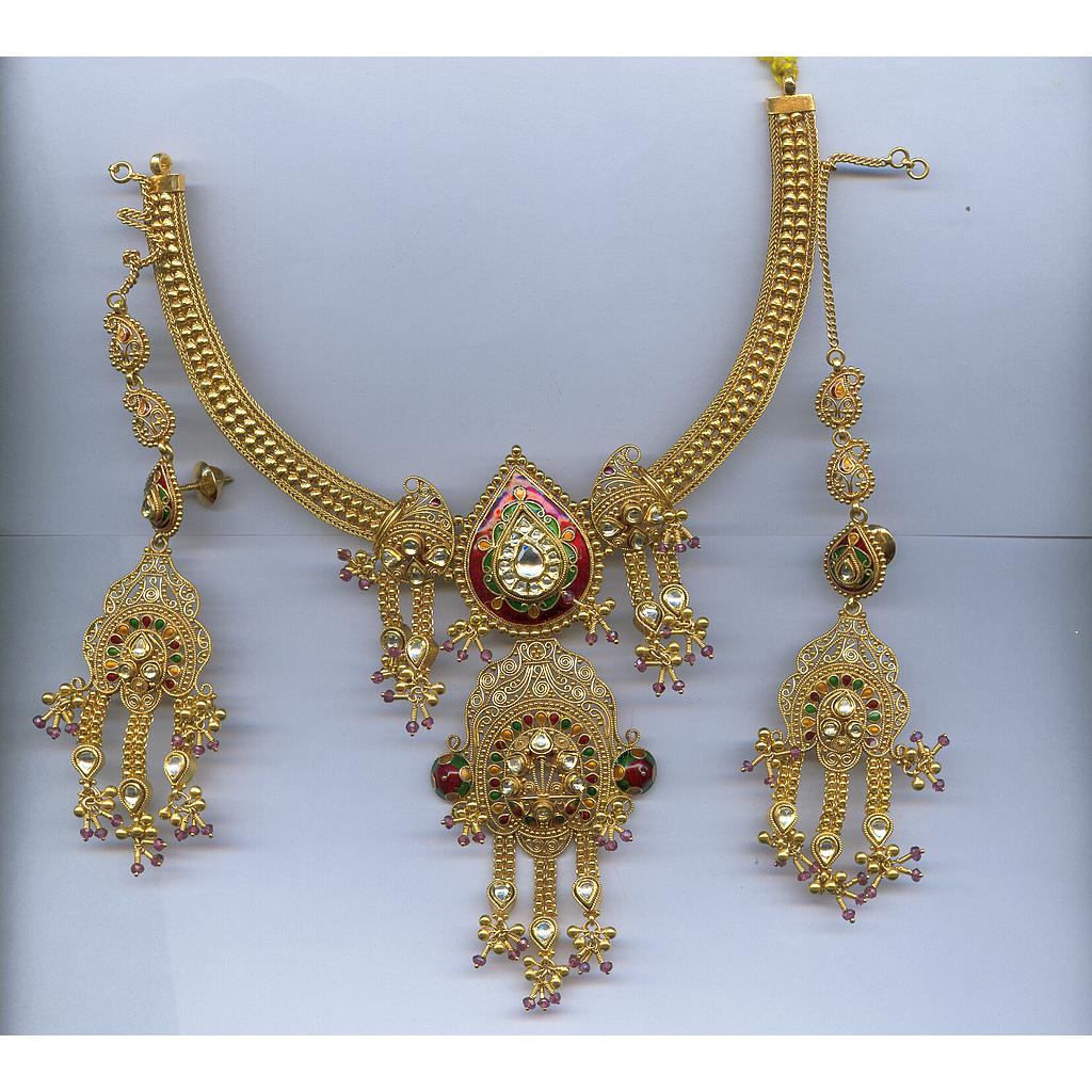 GOLD HALF SET ROUND ANTIQUE FANCY