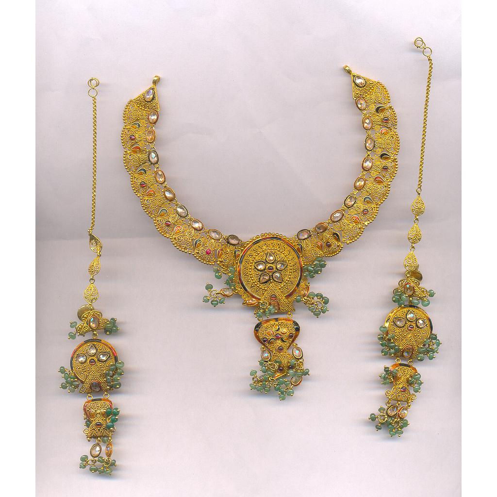 GOLD HALF SET ROUND ANTIQUE FANCY