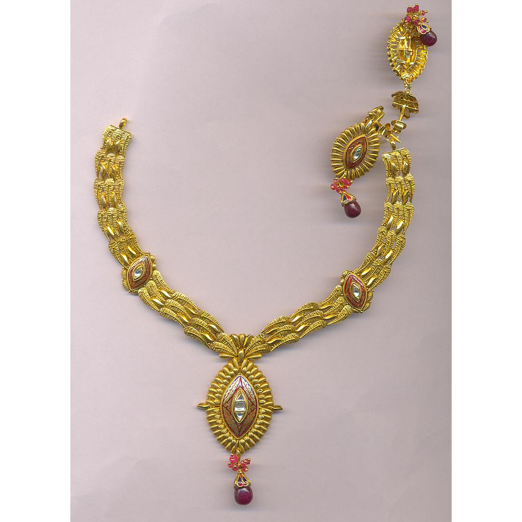 GOLD HALF SET ROUND ANTIQUE FANCY