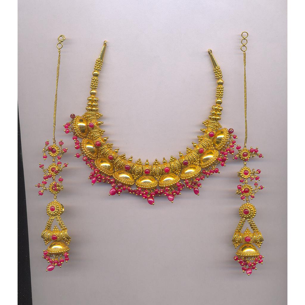 GOLD HALF SET ROUND ANTIQUE FANCY