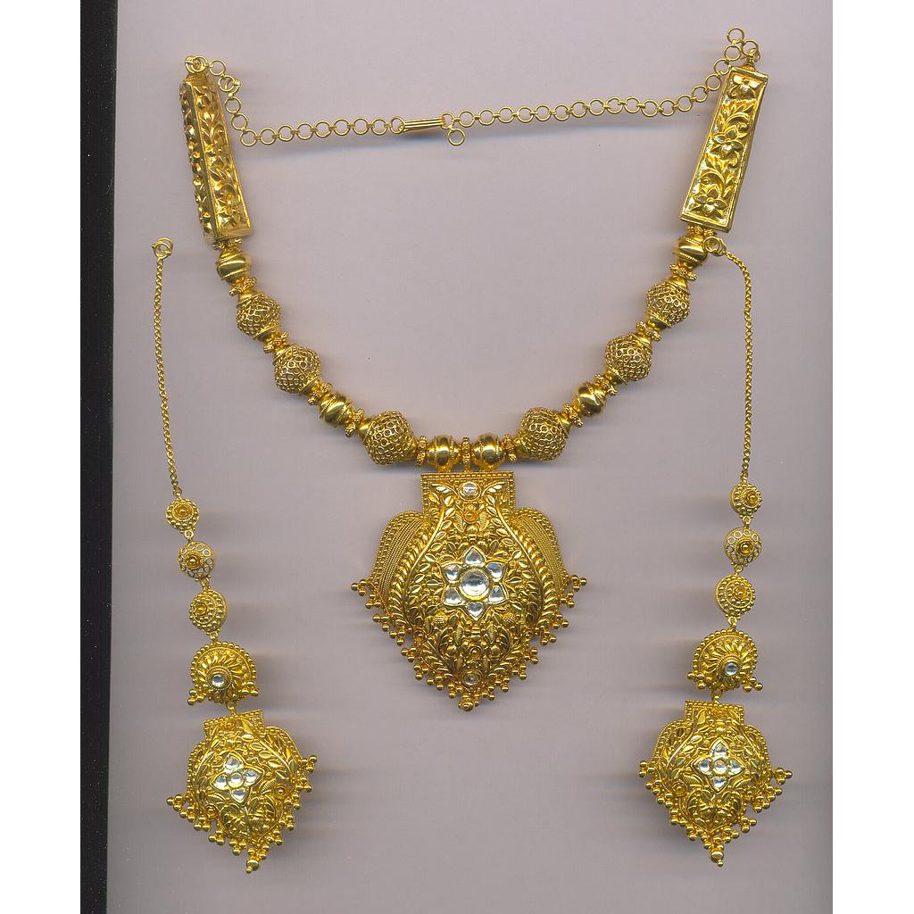 GOLD HALF SET ROUND ANTIQUE FANCY