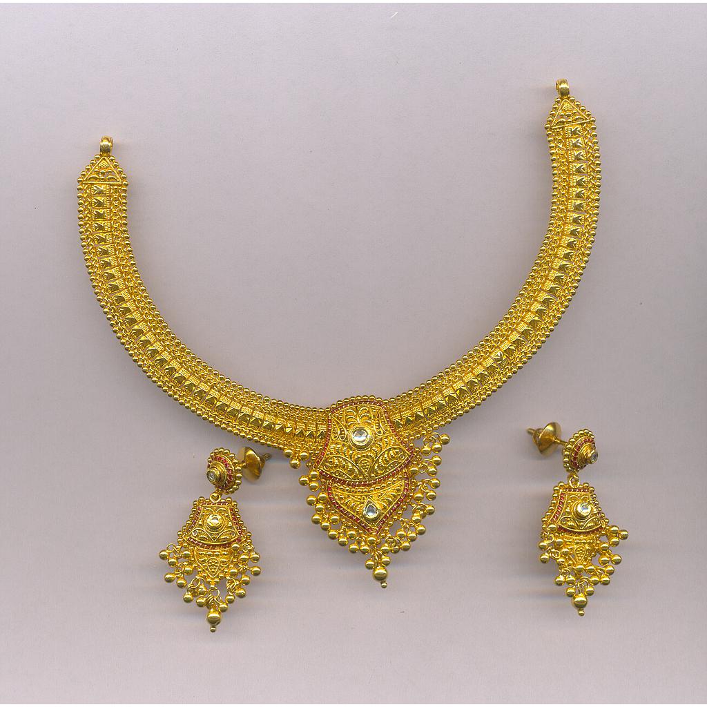 GOLD HALF SET ROUND ANTIQUE FANCY
