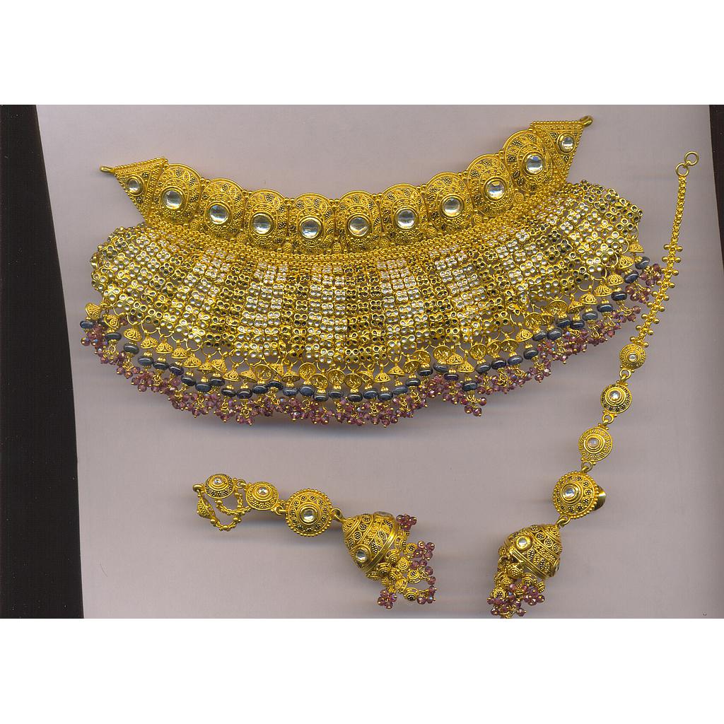GOLD HALF SET ROUND ANTIQUE FANCY