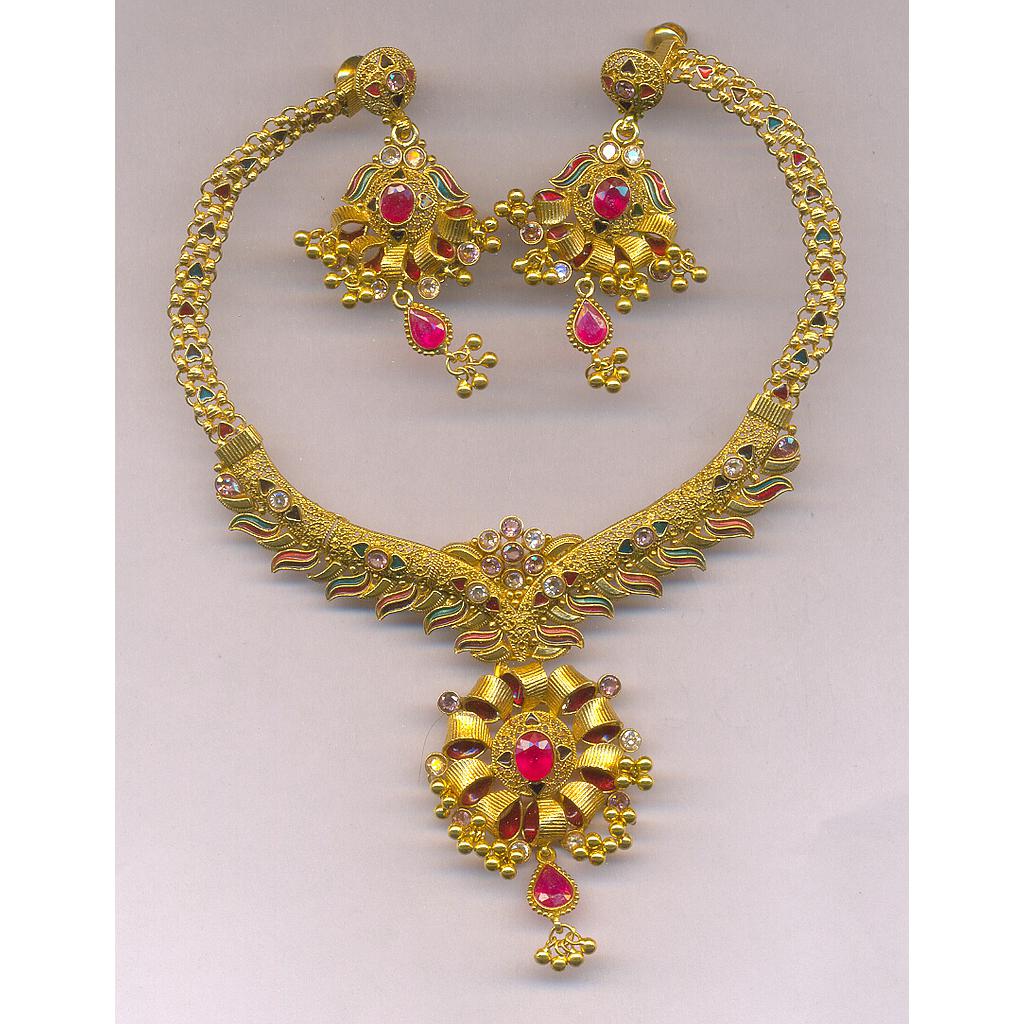 GOLD HALF SET ROUND ANTIQUE FANCY