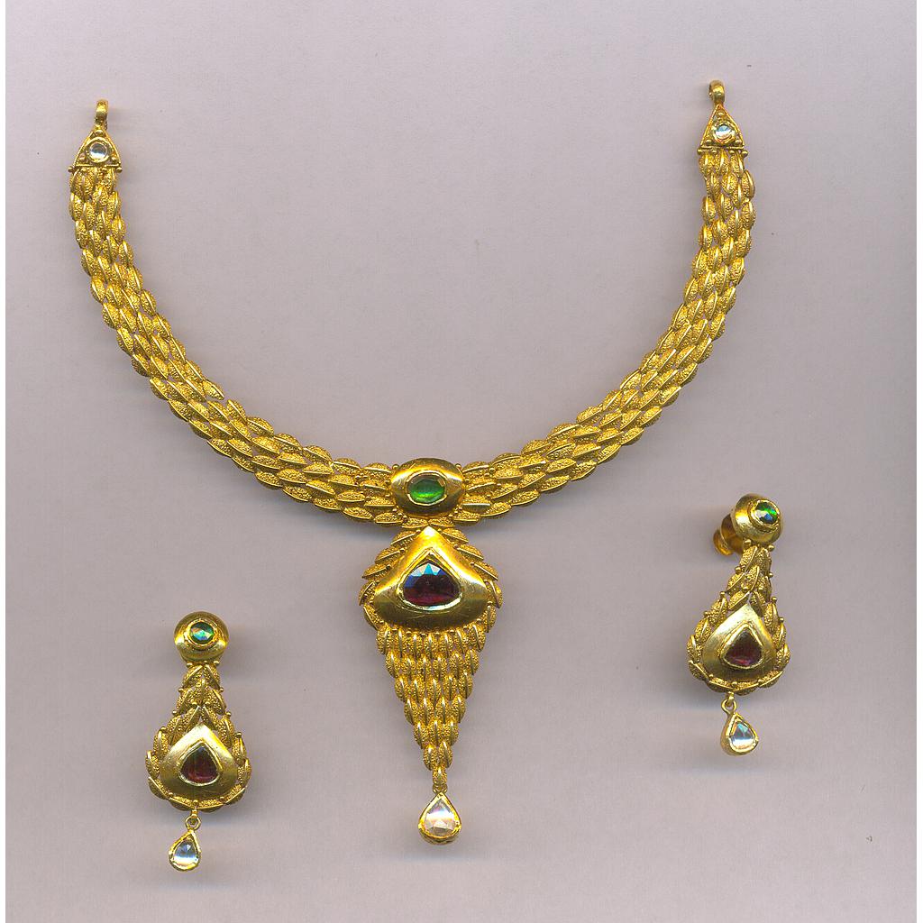 GOLD HALF SET ROUND ANTIQUE FANCY